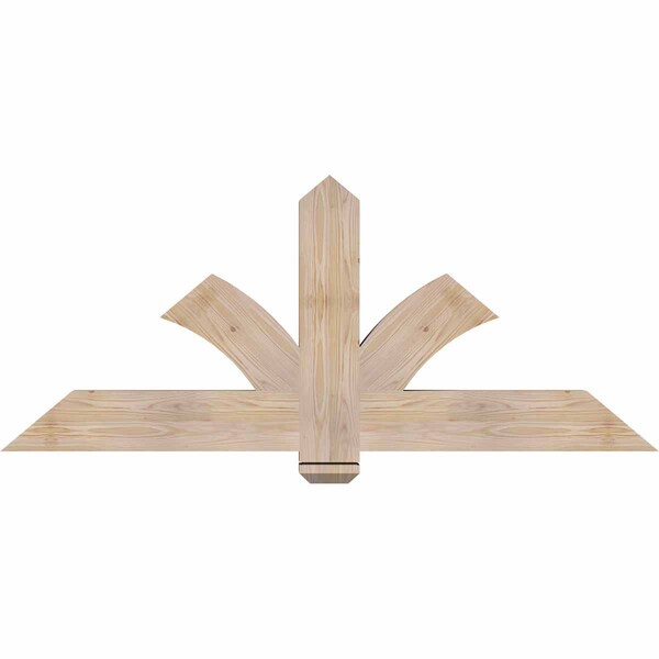 Ekena Millwork Redmond Smooth Timber Gable Bracket, Douglas Fir, 60"W x 25"H x 3 1/2"D x 5 1/2"F, 10/12 Pitch GBW060X25X0406RED00SDF - main